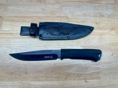 Cuchillo de combate/combate ruso Kizlyar Korshun. Mango de goma SS hoja/color Foto 1 de 4