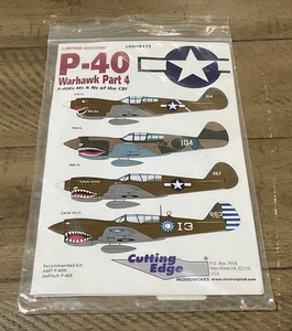 1/48 scale Limited Edition Cutting Edge DECALS  P-40 WARHAWK  Part 4 CED48172 - Picture 1 of 2