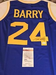 Rick Barry Autographed/Signed Jersey JSA COA Blue Custom Jersey - Picture 1 of 7