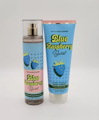 Bath & Body Works Blue Raspberry Burst Body Mist & Body Cream 8 oz Gift Set of 2 - Image 1 of 3