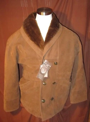 Chaqueta de piel de oveja GA Milano para hombre, marrón, forrada, pesada, talla XL, nueva Foto 1 de 4