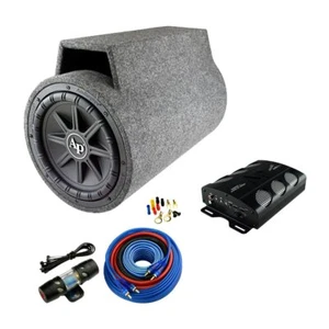AUDIOPIPE TUBO-X1050A 10" 700W MAX PORTED SUBWOOFER ENCLOSURE & AMP BASS PACKAGE - Picture 1 of 5