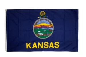 Fahne USA Kansas Flagge amerikanische Hissflagge 90x150cm - Bild 1 von 1