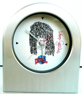 VINTAGE PLANET HOLLYWOOD WHOOPI GOLDBERG ZIR SCHWERE METALL TISCHUHR 5"T MAL 4" - Bild 1 von 5