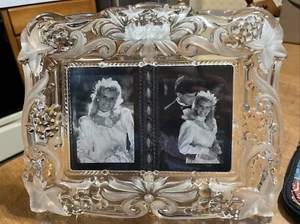 Mikasa Luxuriöser Duett Kristall Rahmen 1990 Vintage Memories Top Zustand - Bild 1 von 5