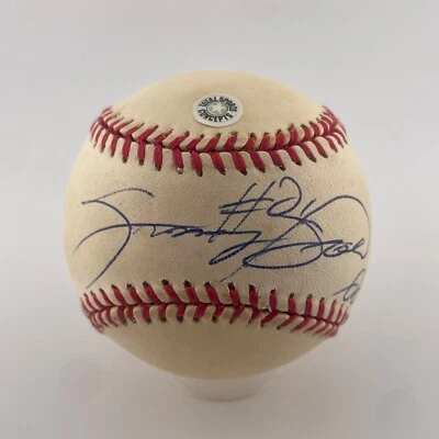 Béisbol inscrito firmado por Sammy Sosa. 66 HR. JSA Foto 1 de 3