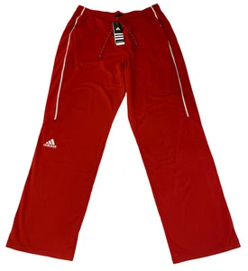 Adidas Trainingshose Utility Climalite rot weiß Jogginghose Herren XL Reißverschluss Bein - Bild 1 von 12