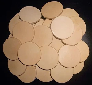 10 Lederstanzteile 70 mm rund Naturleder Blankleder Bastelleder Leder punzieren - Picture 1 of 1