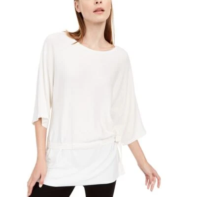 ALFANI NUEVO Para Mujer Nube Manga 3/4 Dobladillo Tejido Túnica Top L TEDO Foto 1 de 3