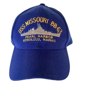 USS Missouri BB 63 Trucker Hat Adjustable Pearl Harbor Honolulu Hawaii WorldWar - Picture 1 of 5