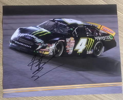 Hailie Deegan Signed 8x10 Photo Monster Energy Car On The Track NASCAR Auto COA Cover