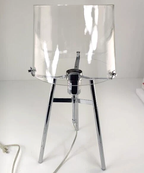Globe Electric Lancaster 20" Tripod Table Lamp - Metal / Glass - Chrome / Clear - Image 1 of 4