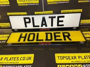 2 x 3D Gloss Gel - Quick Release - Number Plate Holder Surround - TOYOTA: RED - Picture 1 of 5