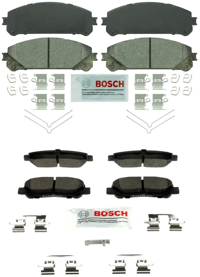 2 conjuntos de pastilhas de freio BOSCH dianteiro e traseiro de cerâmica para Toyota Highlander 2008-13 - Imagem 1 de 4