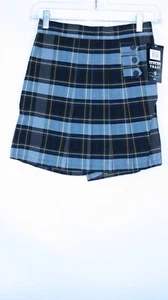 French Toast Girls School Uniform Windowpane Plaid Pleated Skort Zipper Closure - Picture 1 of 4