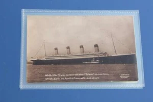 POSTAL CON FOTO REAL BLANCA STAR LINE RMS TITANIC (MOSTRANDO OLÍMPICA) C-1912 - Imagen 1 de 2