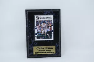 Carlos Correa Houston Astros 2017 World Series Champ Card Plaque - Picture 1 of 8