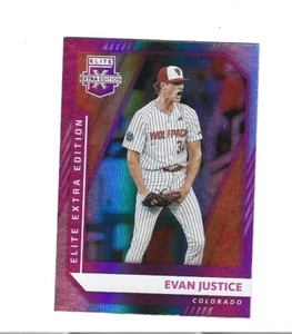 2021 Elite Extra Edition Rosa #140 Evan Justice COLORADO ROCKIES - Foto 1 di 1