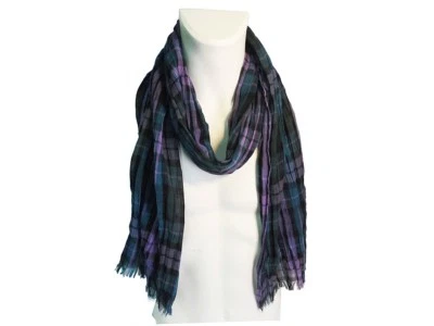 Sciarpa uomo acrilico e viscosa pashmina sfrangiata Laura Biagiotti 8013 petrol - Immagine 1 di 2