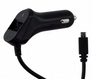 AT&T Universal Micro USB Car Charger with USB Port, Black - Picture 1 of 7