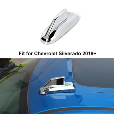 Chrome Roof Antenna Cover Trim Frame Shell For 2019+ Chevy Silverado Accessories Foto 1 de 4