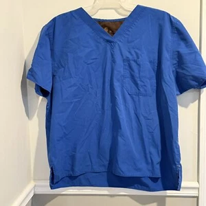 CARHARTT women’s/men One Front Pocket Royal Blue Scrub Top Medical 2X - Picture 1 of 5