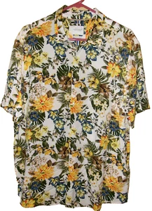 Cactusman Ricky Singh Floral Button Down Hawaiian Shirt XL USA FREE SHIPPING - Picture 1 of 5