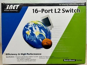 3 NET High Speed 16 Port L2 Switch Rack Mount 10 Base-T/100 Base-TX RJ-45 Port - Bild 1 von 24