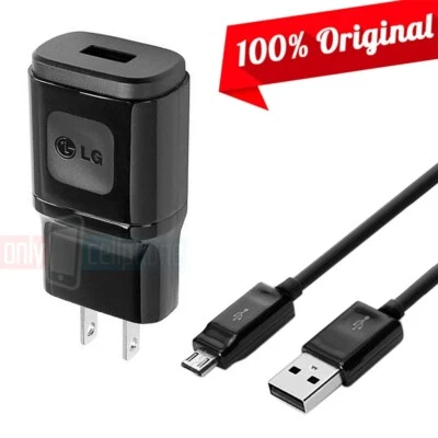 Original LG 1.8A Charger & Micro USB Data Cable for LG G4 G3 G Flex K10/20/30/40 - Image 1 of 4