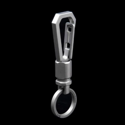 Rotating Titanium Alloy Keychain Dual Quick Release Tool Keyring Car Keychain - Image 1 of 4
