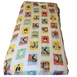 Vintage 1992 Thomas Train Britt Allcroft Fitted Flat Sheets READ Craft Fabric - Picture 1 of 12