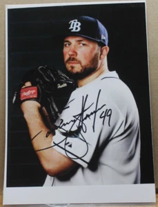 TAMPABAY RAYS TOMMY HUNTER 2017  5"X7"  AUTOGRAPH PHOTO - Picture 1 of 1