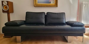 Toppreis: Rolf Benz 6600 Leder Sofa Schwarz Zweisitzer - Bild 1 von 4