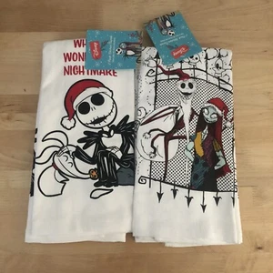 NIGHTMARE BEFORE CHRISTMAS JACK SKELLINGTON SALLY 2 Sets Of KITCHEN TOWELS 4pcs - Picture 1 of 1