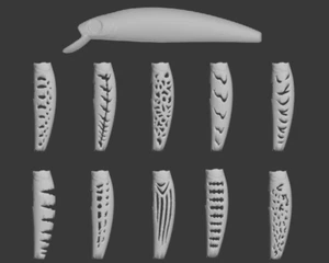 Plantilla 3D de plástico duro wLure para señuelo de pesca cuerpo en blanco UPM641 - Imagen 1 de 4