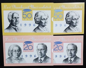 1996 Australia $20 $50 Note Deluxe Low Maching Numbered Folders  AA 96 00 4912 - Picture 1 of 7