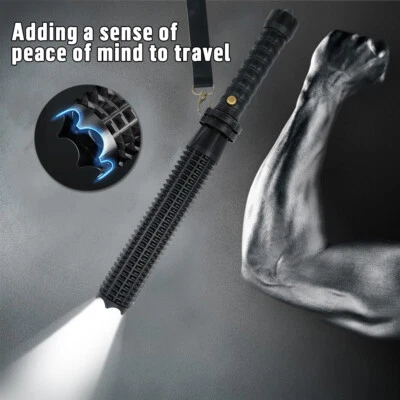 90000lm Baseball LED Flashlight Police Security Torch Baton Lamp Rechargeable