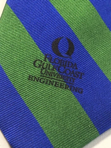 FLORIDA Gulf Coast University ENGINEERING Necktie 100%  Silk TIE FREE SHIP Cover