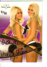 2008 Benchwarmer  Dual Autograph Olly Girls Gold Foil 04/50