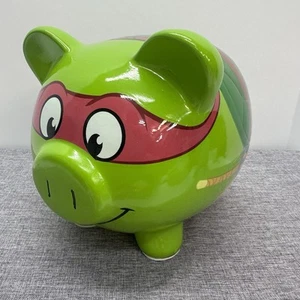 Teenage Mutant Ninja Turtles Raphael Red Mask Ceramic Piggy Coin Bank TMNT 2014 - Picture 1 of 9