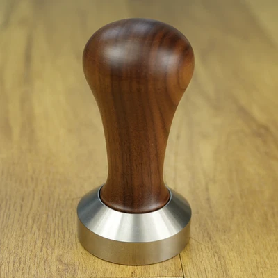 NEW Italian Made 54mm Coffee Tamper  Genuine Walnut handle high quality. - Image 1 of 4