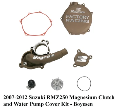 2007-2012 Suzuki RMZ250 Magnesium Clutch and Water Pump Cover Kit - Boyesen - Image 1 of 4