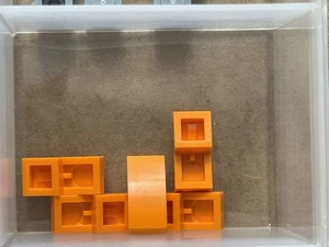 LEGO Parts - Orange Slope, Curved 2 x 1 x 2/3 - No 11477 - QTY 5 - Picture 1 of 1