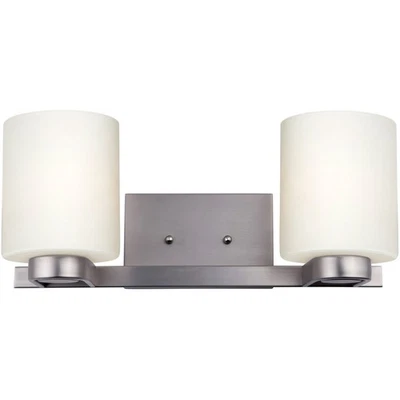 Forte Lighting 5146-02-55 Mona Bathroom Vanity Light Brushed Nickel - Image 1 of 2