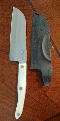 Cutco 5" Santuko 2166 White Ivory Handle With Hard Blade Case Shield - Image 1 of 4