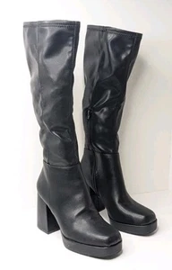 Steve Madden Kreo Platform Boots, Black, Women's 8 - Picture 1 of 7