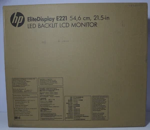 NEW HP EliteDisplay E221 22" Widescreen 1080p FHD LED Backlit LCD Monitor - Picture 1 of 2