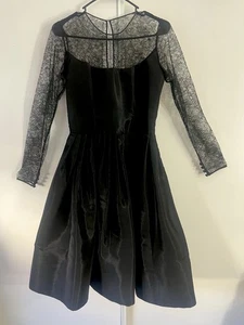 Jacques Fath Paris Dress Women’s Black vintage evening Silk 36" bust 26" waist - Picture 1 of 7