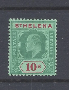 ST. HELENA EVII 1908 10s. GREEN AND RED/GREEN MINT HINGED SG 70 - Picture 1 of 2