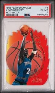 1996-97 Flair Showcase Hot Shots Kevin Garnett #2 Die-Cut Insert PSA 6 - Bild 1 von 2
